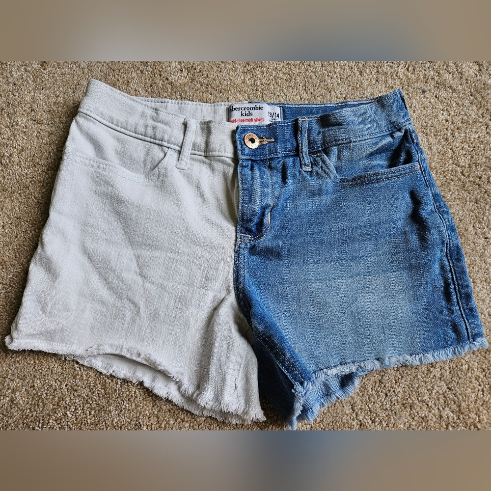 A&F mid rise midi short